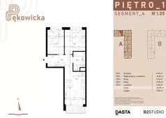 3 pokoje, mieszkanie 48,28 m², piętro 1, oferta nr A.1.05, Pękowicka, Kraków, Prądnik Biały, ul. Pękowicka