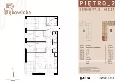 4 pokoje, mieszkanie 68,01 m², piętro 2, oferta nr B.2.54, Pękowicka, Kraków, Prądnik Biały, ul. Pękowicka