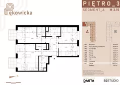 4 pokoje, mieszkanie 80,23 m², piętro 3, oferta nr A.3.15, Pękowicka, Kraków, Prądnik Biały, ul. Pękowicka