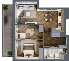 3 pokoje, mieszkanie 50,14 m², piętro 1, oferta nr A.M61, Paderewskiego 29, Katowice, Osiedle Paderewskiego-Muchowiec, Dolina Trzech Stawów, ul. Ignacego Paderewskiego 29