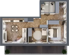 3 pokoje, mieszkanie 55,40 m², piętro 1, oferta nr A.M64, Paderewskiego 29, Katowice, Osiedle Paderewskiego-Muchowiec, Dolina Trzech Stawów, ul. Ignacego Paderewskiego 29