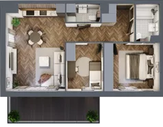 3 pokoje, mieszkanie 57,29 m², piętro 2, oferta nr A.M16, Paderewskiego 29, Katowice, Osiedle Paderewskiego-Muchowiec, Dolina Trzech Stawów, ul. Ignacego Paderewskiego 29