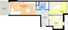 3 pokoje, mieszkanie 55,90 m², piętro 2, oferta nr A.M65, Paderewskiego 29, Katowice, Osiedle Paderewskiego-Muchowiec, Dolina Trzech Stawów, ul. Ignacego Paderewskiego 29