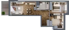 3 pokoje, mieszkanie 55,90 m², piętro 2, oferta nr A.M65, Paderewskiego 29, Katowice, Osiedle Paderewskiego-Muchowiec, Dolina Trzech Stawów, ul. Ignacego Paderewskiego 29