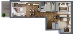 3 pokoje, mieszkanie 53,54 m², piętro 3, oferta nr A.M71, Paderewskiego 29, Katowice, Osiedle Paderewskiego-Muchowiec, Dolina Trzech Stawów, ul. Ignacego Paderewskiego 29