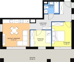 3 pokoje, mieszkanie 55,40 m², piętro 3, oferta nr A.M76, Paderewskiego 29, Katowice, Osiedle Paderewskiego-Muchowiec, Dolina Trzech Stawów, ul. Ignacego Paderewskiego 29