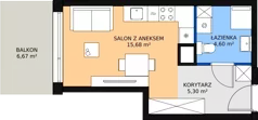 1 pokój, mieszkanie 25,58 m², piętro 6, oferta nr A.M90, Paderewskiego 29, Katowice, Osiedle Paderewskiego-Muchowiec, Dolina Trzech Stawów, ul. Ignacego Paderewskiego 29