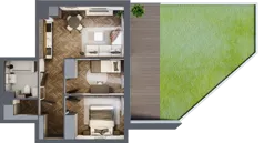 3 pokoje, mieszkanie 51,17 m², piętro 2, oferta nr B.M19, Paderewskiego 29, Katowice, Osiedle Paderewskiego-Muchowiec, Dolina Trzech Stawów, ul. Ignacego Paderewskiego 29