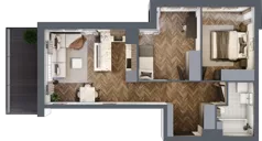 3 pokoje, mieszkanie 57,75 m², piętro 2, oferta nr B.M11, Paderewskiego 29, Katowice, Osiedle Paderewskiego-Muchowiec, Dolina Trzech Stawów, ul. Ignacego Paderewskiego 29