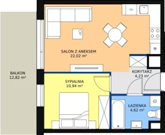 2 pokoje, mieszkanie 41,81 m², piętro 2, oferta nr B.M12, Paderewskiego 29, Katowice, Osiedle Paderewskiego-Muchowiec, Dolina Trzech Stawów, ul. Ignacego Paderewskiego 29