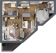 3 pokoje, mieszkanie 58,71 m², piętro 2, oferta nr B.M18, Paderewskiego 29, Katowice, Osiedle Paderewskiego-Muchowiec, Dolina Trzech Stawów, ul. Ignacego Paderewskiego 29