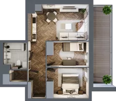 3 pokoje, mieszkanie 51,17 m², piętro 2, oferta nr B.M19, Paderewskiego 29, Katowice, Osiedle Paderewskiego-Muchowiec, Dolina Trzech Stawów, ul. Ignacego Paderewskiego 29
