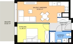 2 pokoje, mieszkanie 40,74 m², piętro 3, oferta nr B.M26, Paderewskiego 29, Katowice, Osiedle Paderewskiego-Muchowiec, Dolina Trzech Stawów, ul. Ignacego Paderewskiego 29