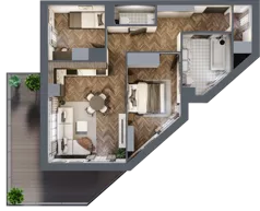 3 pokoje, mieszkanie 58,71 m², piętro 5, oferta nr B.M48, Paderewskiego 29, Katowice, Osiedle Paderewskiego-Muchowiec, Dolina Trzech Stawów, ul. Ignacego Paderewskiego 29