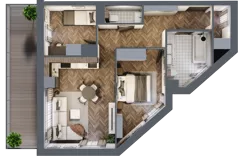 3 pokoje, mieszkanie 58,71 m², piętro 6, oferta nr B.M58, Paderewskiego 29, Katowice, Osiedle Paderewskiego-Muchowiec, Dolina Trzech Stawów, ul. Ignacego Paderewskiego 29