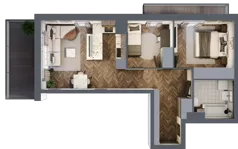 3 pokoje, mieszkanie 54,01 m², piętro 7, oferta nr B.M61, Paderewskiego 29, Katowice, Osiedle Paderewskiego-Muchowiec, Dolina Trzech Stawów, ul. Ignacego Paderewskiego 29