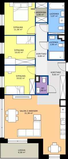 4 pokoje, mieszkanie 93,53 m², piętro 6, oferta nr A57, NOVA RADIOWA, Warszawa, Bemowo, Bemowo-Lotnisko, ul. Wrocławska róg Radiowej