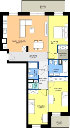 4 pokoje, mieszkanie 93,81 m², piętro 5, oferta nr A55, NOVA RADIOWA, Warszawa, Bemowo, Bemowo-Lotnisko, ul. Wrocławska róg Radiowej