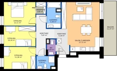 4 pokoje, mieszkanie 86,97 m², piętro 1, oferta nr A36, NOVA RADIOWA, Warszawa, Bemowo, Bemowo-Lotnisko, ul. Wrocławska róg Radiowej