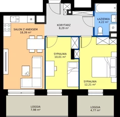 3 pokoje, mieszkanie 53,12 m², piętro 2, oferta nr A42, NOVA RADIOWA, Warszawa, Bemowo, Bemowo-Lotnisko, ul. Wrocławska róg Radiowej