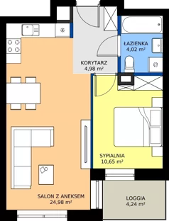 2 pokoje, mieszkanie 44,63 m², piętro 2, oferta nr A11, NOVA RADIOWA, Warszawa, Bemowo, Bemowo-Lotnisko, ul. Wrocławska róg Radiowej