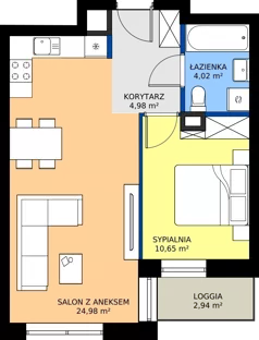 2 pokoje, mieszkanie 44,63 m², piętro 1, oferta nr A04, NOVA RADIOWA, Warszawa, Bemowo, Bemowo-Lotnisko, ul. Wrocławska róg Radiowej