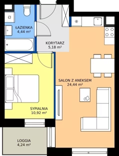2 pokoje, mieszkanie 44,98 m², piętro 4, oferta nr A24, NOVA RADIOWA, Warszawa, Bemowo, Bemowo-Lotnisko, ul. Wrocławska róg Radiowej
