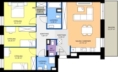 4 pokoje, mieszkanie 86,97 m², piętro 2, oferta nr A40, NOVA RADIOWA, Warszawa, Bemowo, Bemowo-Lotnisko, ul. Wrocławska róg Radiowej