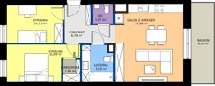 3 pokoje, mieszkanie 61,81 m², piętro 1, oferta nr A65, NOVA RADIOWA, Warszawa, Bemowo, Bemowo-Lotnisko, ul. Wrocławska róg Radiowej