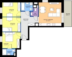 4 pokoje, mieszkanie 78,95 m², piętro 5, oferta nr A84, NOVA RADIOWA, Warszawa, Bemowo, Bemowo-Lotnisko, ul. Wrocławska róg Radiowej