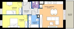 3 pokoje, mieszkanie 62,13 m², piętro 3, oferta nr A73, NOVA RADIOWA, Warszawa, Bemowo, Bemowo-Lotnisko, ul. Wrocławska róg Radiowej