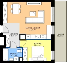2 pokoje, mieszkanie 48,94 m², piętro 1, oferta nr A66, NOVA RADIOWA, Warszawa, Bemowo, Bemowo-Lotnisko, ul. Wrocławska róg Radiowej