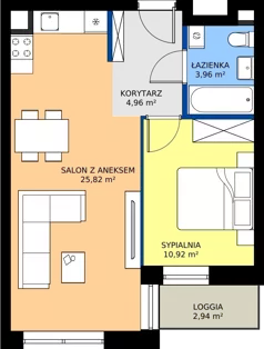 2 pokoje, mieszkanie 45,66 m², piętro 1, oferta nr A02, NOVA RADIOWA, Warszawa, Bemowo, Bemowo-Lotnisko, ul. Wrocławska róg Radiowej
