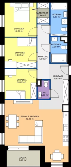 4 pokoje, mieszkanie 93,53 m², piętro 4, oferta nr A49, NOVA RADIOWA, Warszawa, Bemowo, Bemowo-Lotnisko, ul. Wrocławska róg Radiowej