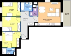 4 pokoje, mieszkanie 78,95 m², piętro 2, oferta nr A72, NOVA RADIOWA, Warszawa, Bemowo, Bemowo-Lotnisko, ul. Wrocławska róg Radiowej