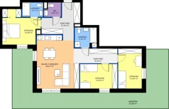 4 pokoje, mieszkanie 95,21 m², parter, oferta nr B03, NOVA RADIOWA, Warszawa, Bemowo, Bemowo-Lotnisko, ul. Wrocławska róg Radiowej