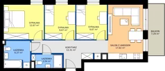 4 pokoje, mieszkanie 71,85 m², piętro 1, oferta nr B10, NOVA RADIOWA, Warszawa, Bemowo, Bemowo-Lotnisko, ul. Wrocławska róg Radiowej