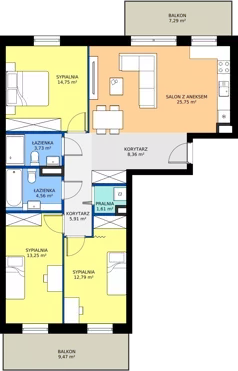 4 pokoje, mieszkanie 90,71 m², piętro 2, oferta nr B11, NOVA RADIOWA, Warszawa, Bemowo, Bemowo-Lotnisko, ul. Wrocławska róg Radiowej