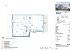 4 pokoje, mieszkanie 86,97 m², piętro 1, oferta nr A36, NOVA RADIOWA, Warszawa, Bemowo, Bemowo-Lotnisko, ul. Wrocławska róg Radiowej