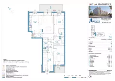 4 pokoje, mieszkanie 93,81 m², piętro 5, oferta nr A55, NOVA RADIOWA, Warszawa, Bemowo, Bemowo-Lotnisko, ul. Wrocławska róg Radiowej