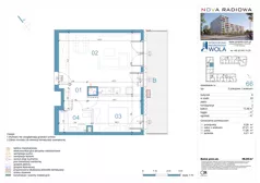2 pokoje, mieszkanie 48,94 m², piętro 1, oferta nr A66, NOVA RADIOWA, Warszawa, Bemowo, Bemowo-Lotnisko, ul. Wrocławska róg Radiowej