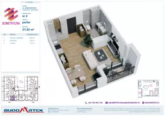 1 pokój, mieszkanie 31,52 m², parter, oferta nr G7.02, Geometryczna 7, Warszawa, Białołęka, Grodzisk, ul. Geometryczna 7