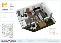 1 pokój, mieszkanie 33,93 m², parter, oferta nr A107, Pułaskiego, Siedlce, ul. Pułaskiego