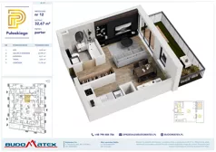 1 pokój, mieszkanie 32,67 m², parter, oferta nr A109, Pułaskiego, Siedlce, ul. Pułaskiego