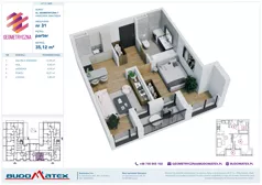 2 pokoje, mieszkanie 35,12 m², parter, oferta nr G7.31, Geometryczna 7, Warszawa, Białołęka, Grodzisk, ul. Geometryczna 7