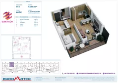2 pokoje, mieszkanie 43,06 m², parter, oferta nr G5B.04, Geometryczna 5B, Warszawa, Białołęka, Grodzisk, ul. Geometryczna 5B