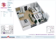 2 pokoje, mieszkanie 41,95 m², parter, oferta nr G7.05, Geometryczna 7, Warszawa, Białołęka, Grodzisk, ul. Geometryczna 7