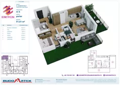 3 pokoje, mieszkanie 51,61 m², parter, oferta nr G7.06, Geometryczna 7, Warszawa, Białołęka, Grodzisk, ul. Geometryczna 7