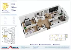 3 pokoje, mieszkanie 68,00 m², piętro 3, oferta nr B402, Pułaskiego, Siedlce, ul. Pułaskiego