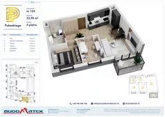 3 pokoje, mieszkanie 53,90 m², piętro 4, oferta nr B507, Pułaskiego, Siedlce, ul. Pułaskiego